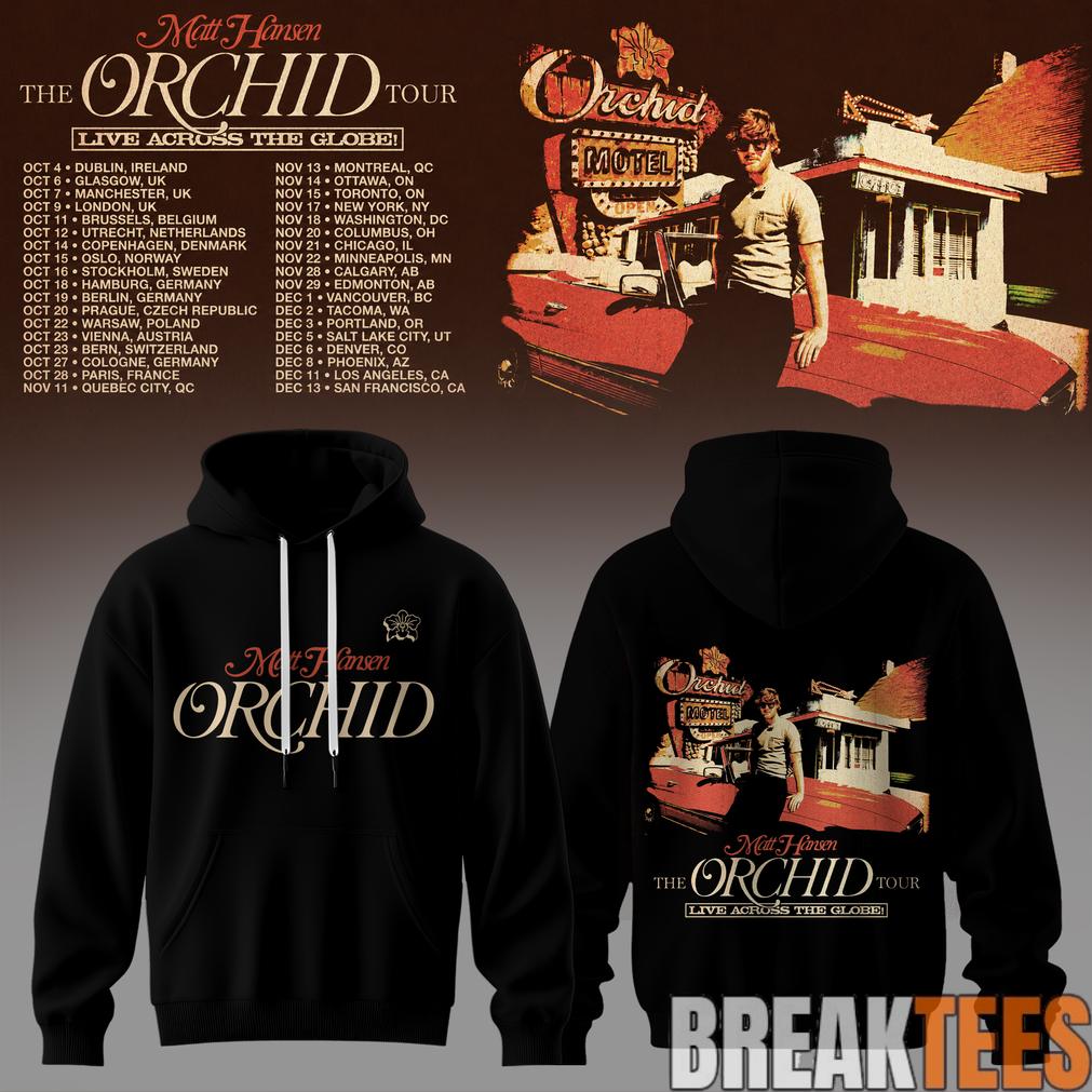 Matt Hansen The Orchid Tour 2026 Black Hoodie