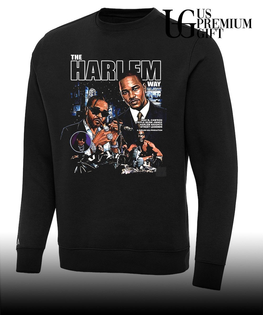 Max B Cam_ron Triple Beam Jimmie Harlem Knights street legends culture 2026 Harlem Way USA production graphic illustration shirt