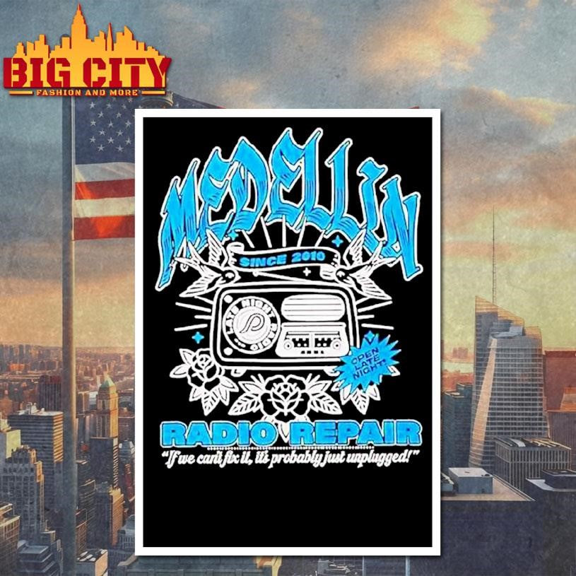 Medellin Radio Repair Late Night Since 2010 Graphic Shirt