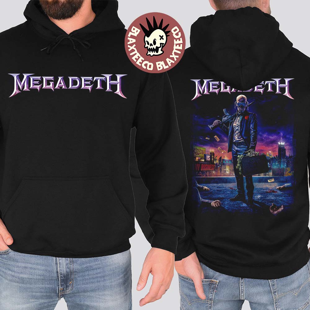 Megadeth Europe 2026 Tour Merch Vic Killing Is My Business Redux Hoodie