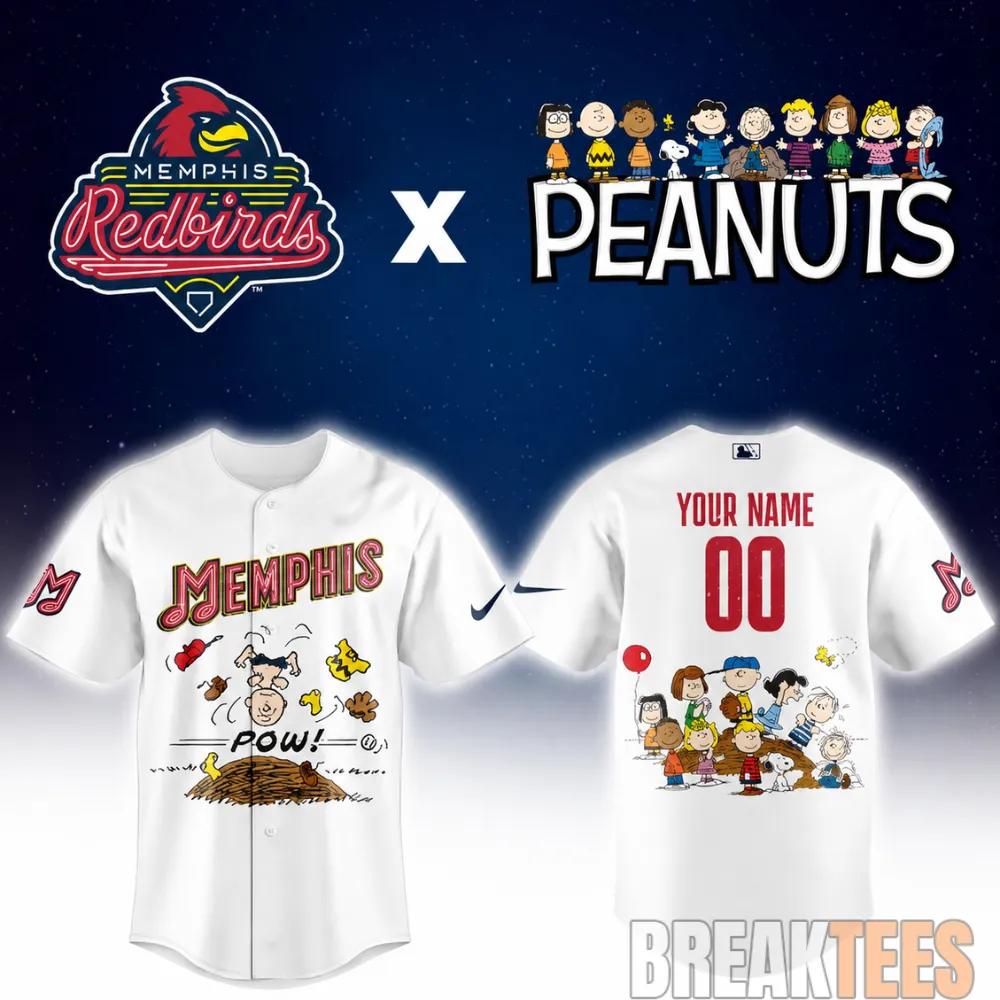 Memphis Redbirds Peanuts Night MiLB 2026 Personalized Baseball Jersey