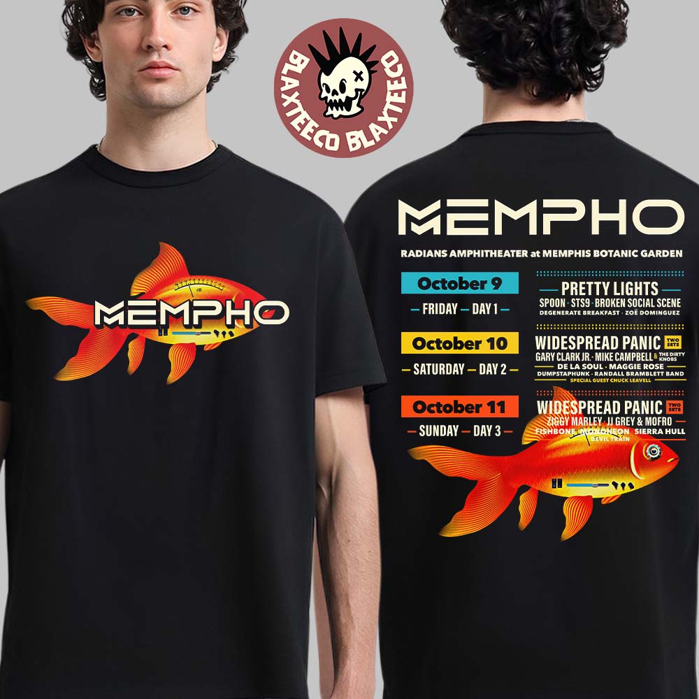 Mempho Music Festival 2026 Full Lineup In Memphis Tennessee at the Radians Amphitheater at Memphis Botanic Garden From October 9 To 11 2026 T-Shirt
