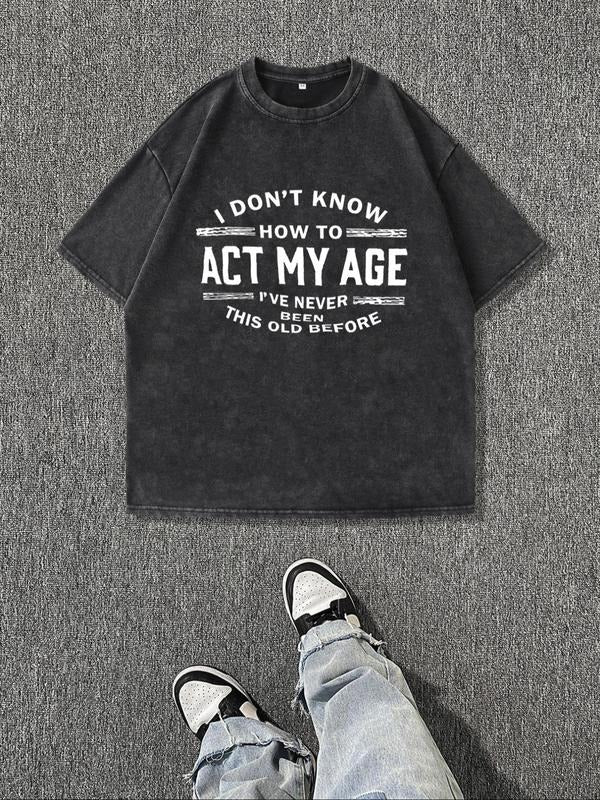 Men'WB shield Regular Fit Graphic Print Round Neck Tee, Vintage Trendy Casual Short Sleeve T-shirt for Daily Wear, Men'WB shield Summer Outfit, Top style 04