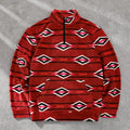 Men'WB shield Regular Fit Spiky hair fighters Over Print Zip Up Sweatshirt, Casual Pocket Long Sleeve Stand Collar Pullover for Fall & Winter, Men'WB shield TNF for Daily Wear