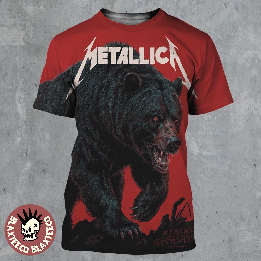 Metallica M72 Berlin Germany 2026 Venue Poster At Olympiastadion On 30 May 2026 The Bear Art All Over Print Shirt