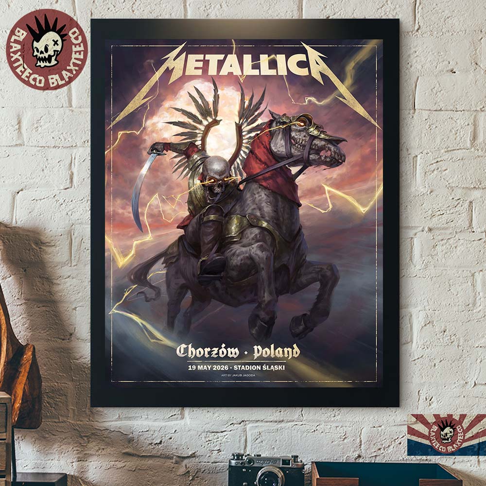Metallica M72 Chorzów 2026 Pop Up Shop Poster In Chorzów Poland On 19 May 2026 At Stadion Slaski The Death Winged Hussars Poster Canvas
