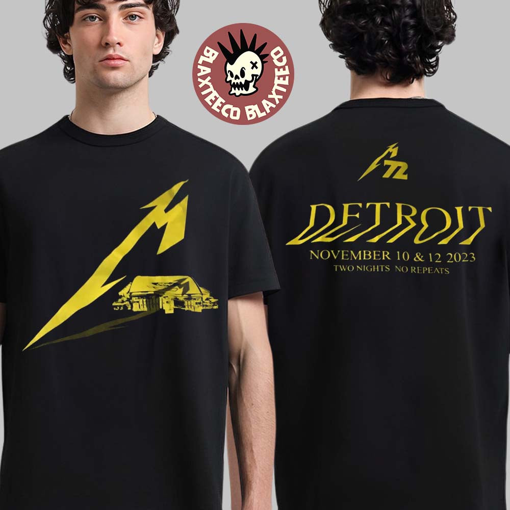 Metallica M72 Detroit Michigan Ford Field Version On November 10 And 12 2023 Two Nights No Repeats Two Sides Unisex T-Shirt