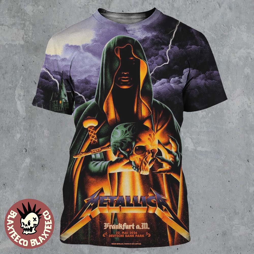 Metallica M72 Frankfurt 2026 Night 1 Venue Poster At Frankfurt Germany Deutsche Bank Park On 22 May 2026 The Sorcerer Art All Over Print Shirt