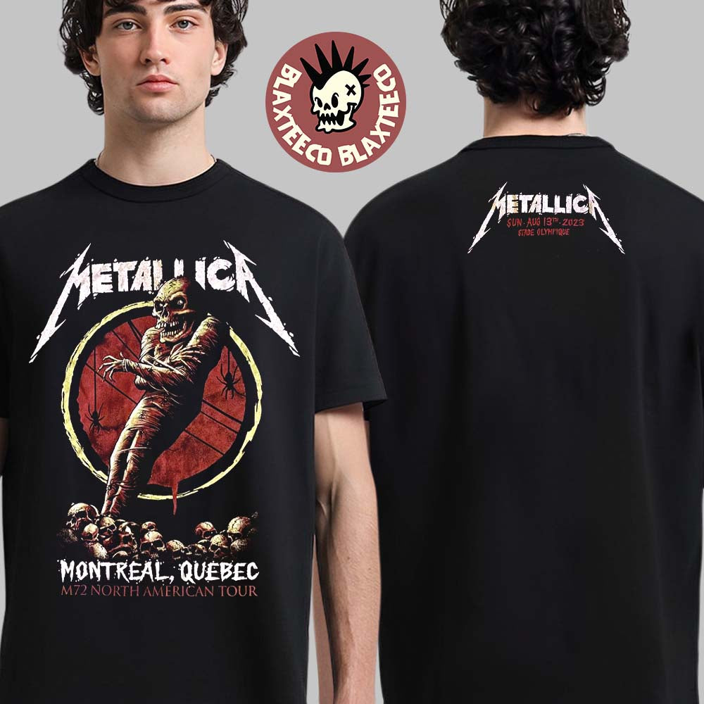 Metallica M72 Montreal Quebec Canada Tee Night 2 M72 North American Tour 2023 At Stade Olympique On August 13 Two Sides Unisex T-Shirt