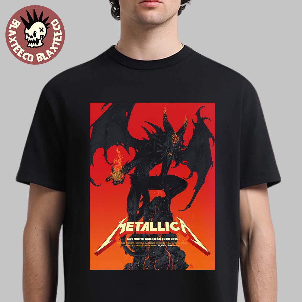 Metallica M72 Santa Clara 2025 Pop Up Shop Poster In Santa Clara California At Levi’s Stadium On June 20 And 22 2025 Essentials T-Shirt