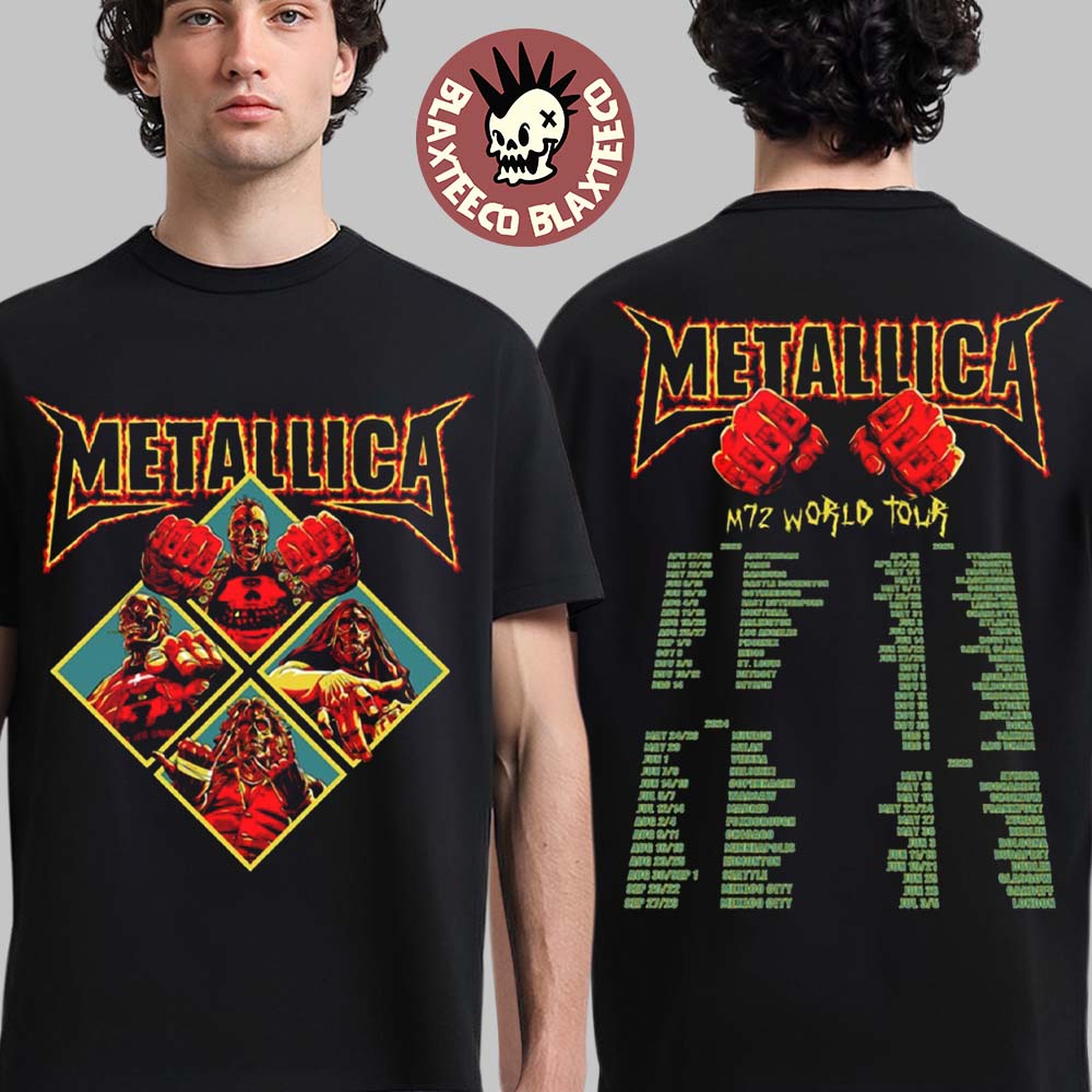 Metallica M72 Secret E Store M72 World Tour Skeleton Diamond T-Shirt