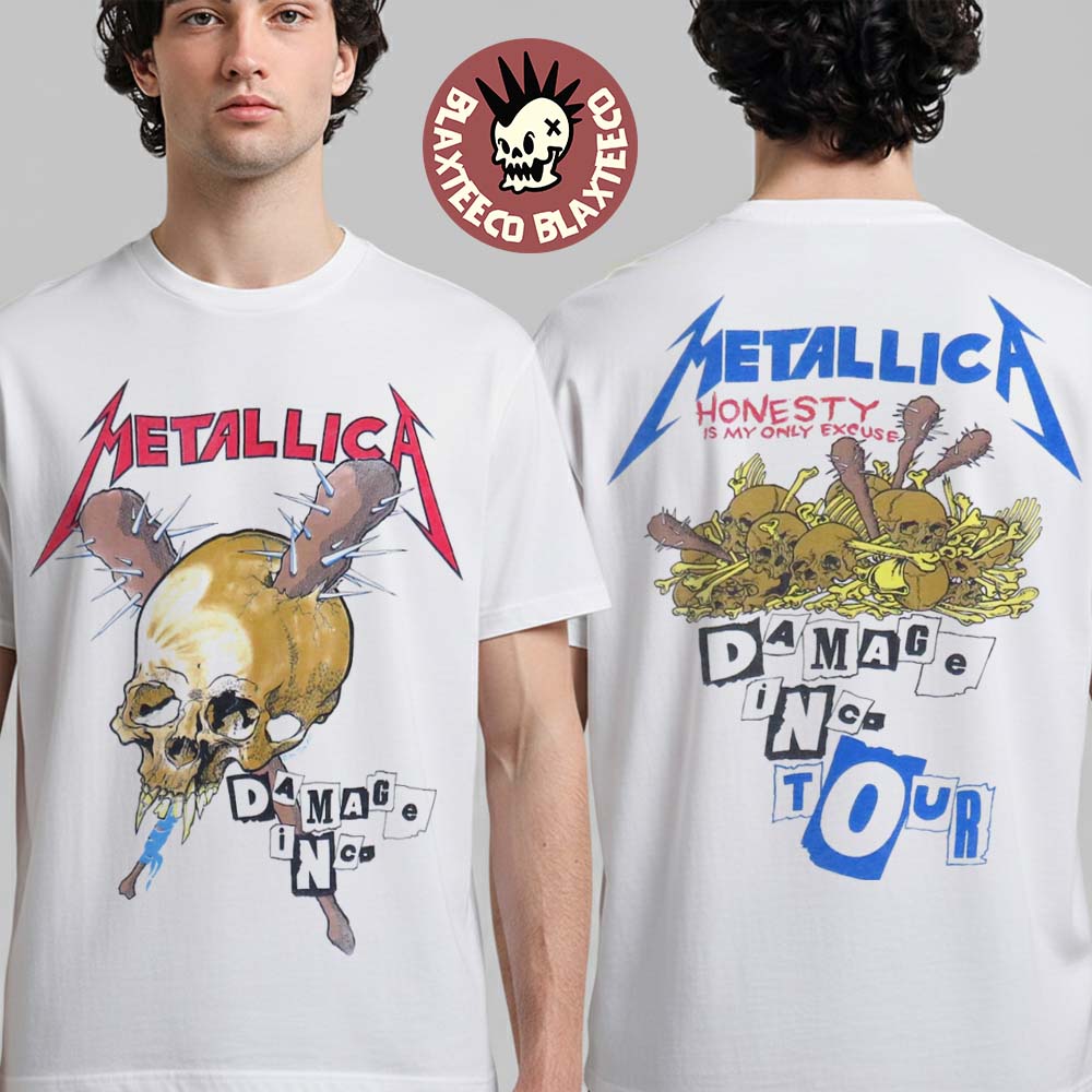 Metallica M72 World Tour 2026 Europe And UK Merchandise Damage Inc T-Shirt