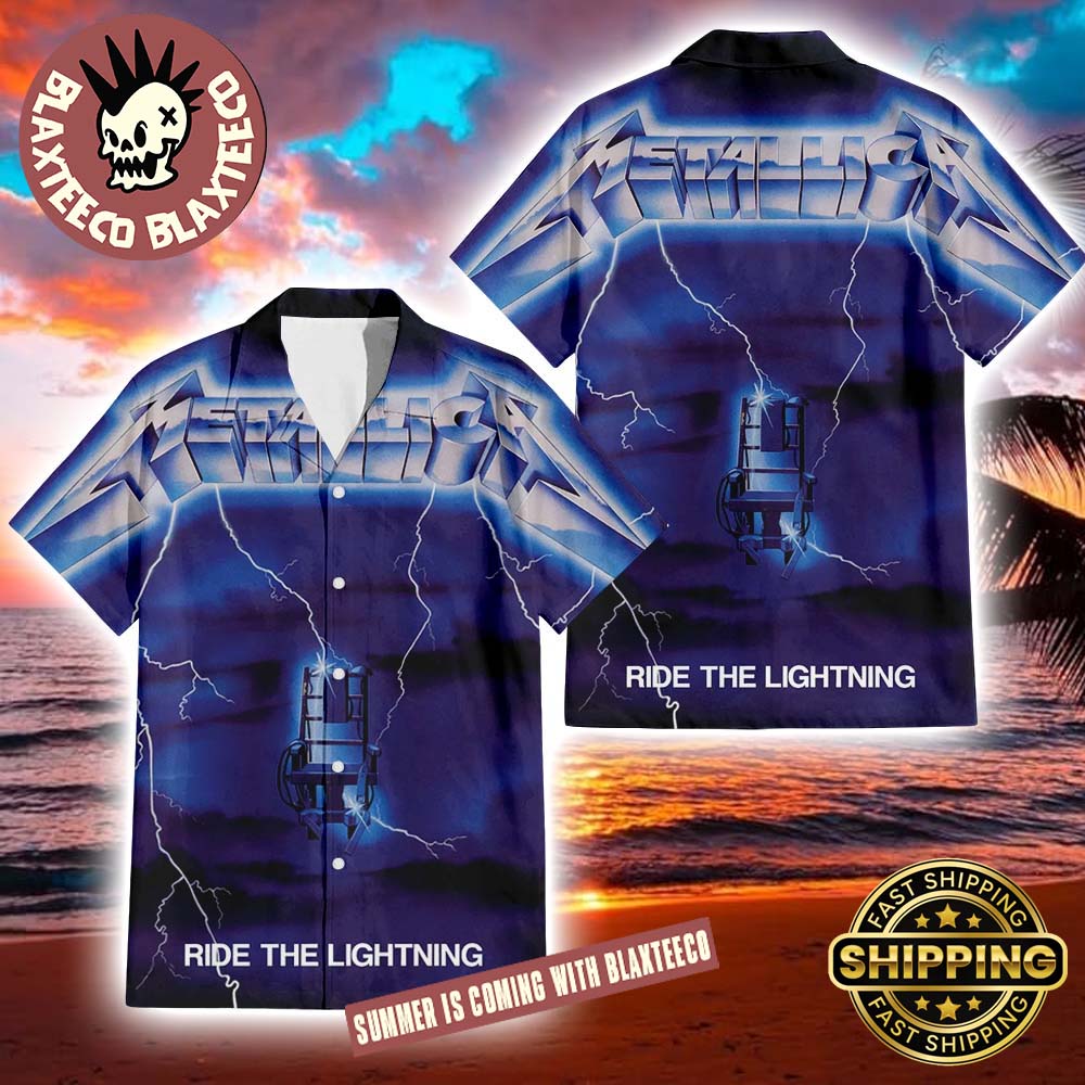 Metallica Ride The Lightning Album Cover 2025 Summer Hawaiian Shirt
