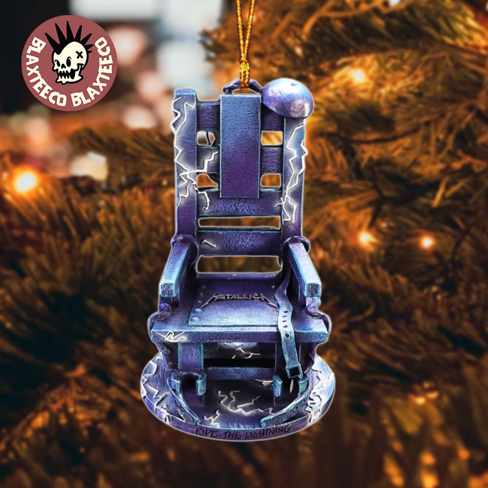 Metallica Ride The Lightning Signature Electric Chair Gift For Fans Christmas Decorations Ornament