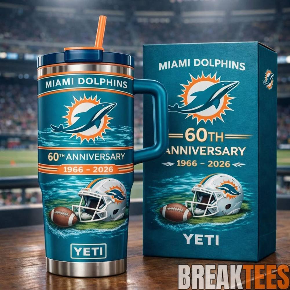 Miami Dolphins 60th Anniversary YETI Tumbler