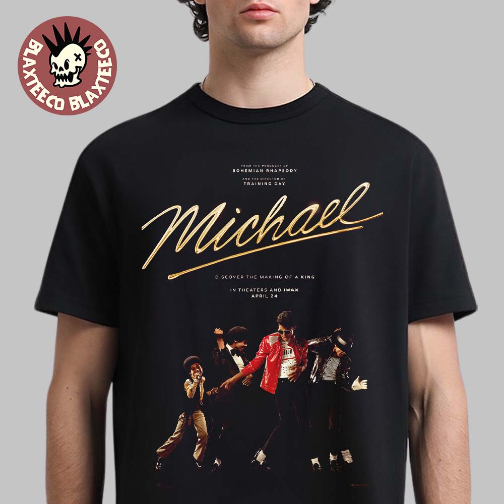 Michael Jackson The Michael Movie Discover The Making Of A King In Theaters And Imax On April 24 2025 T-Shirt