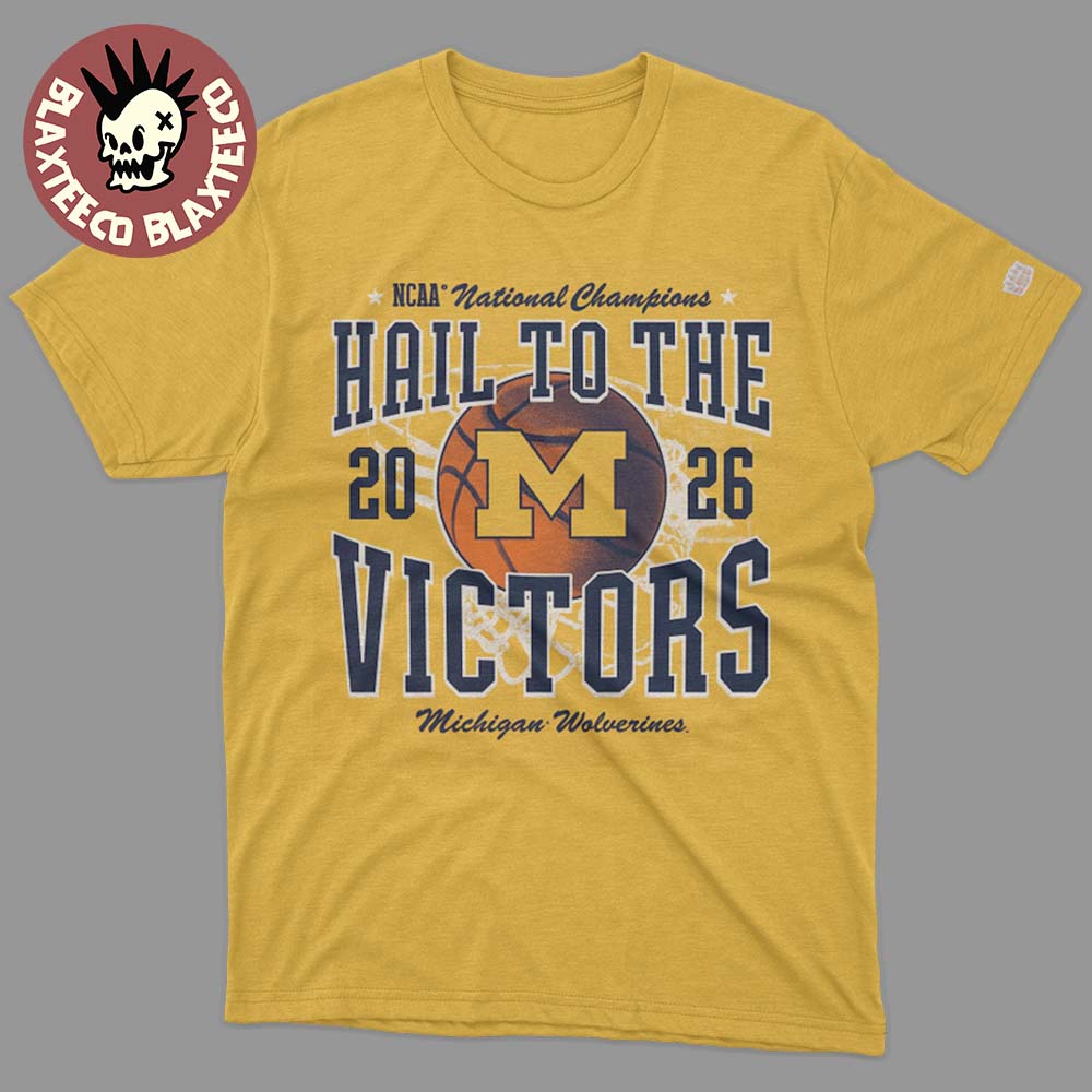 Michigan Wolverines 2026 NCAA Men’s Basketball National Champions Homefield Hail To The Victors T-Shirt