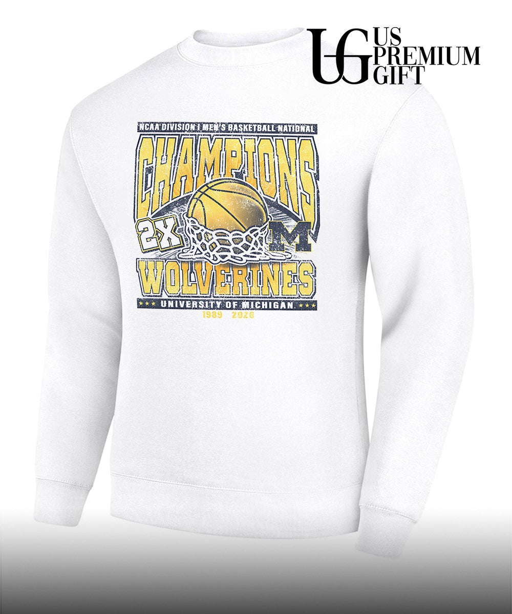 Michigan Wolverines 2026 Two-Time NCAA Men’s Basketball National Champions shirt