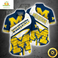 Michigan Wolverines Hawaiian Shirt Father’s Day Gift For Beach Vacation