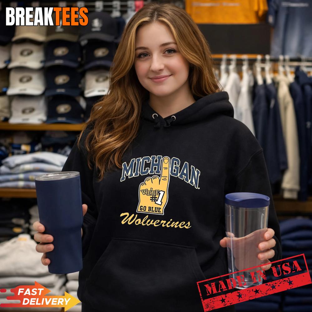 Michigan Wolverines Number One Hand Shirt