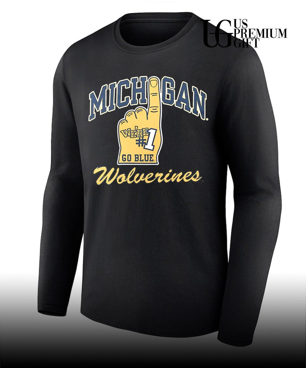 Michigan Wolverines number one hand shirt