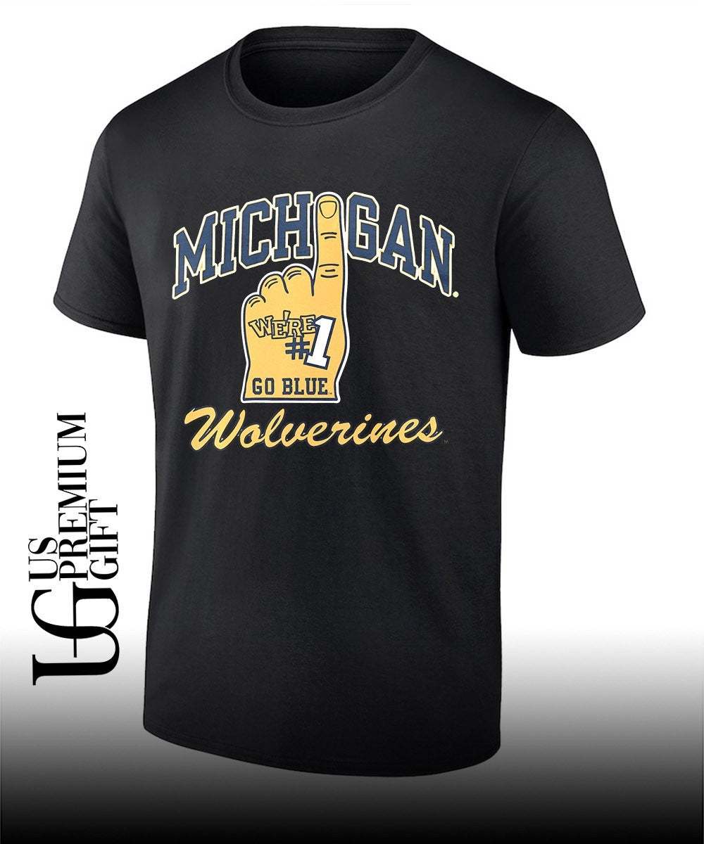 Michigan Wolverines number one hand shirt
