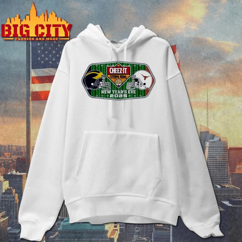 Michigan Wolverines vs Texas Longhorns New Year’s Eve 2025 Citrus Bowl 2-Team logo Shirt