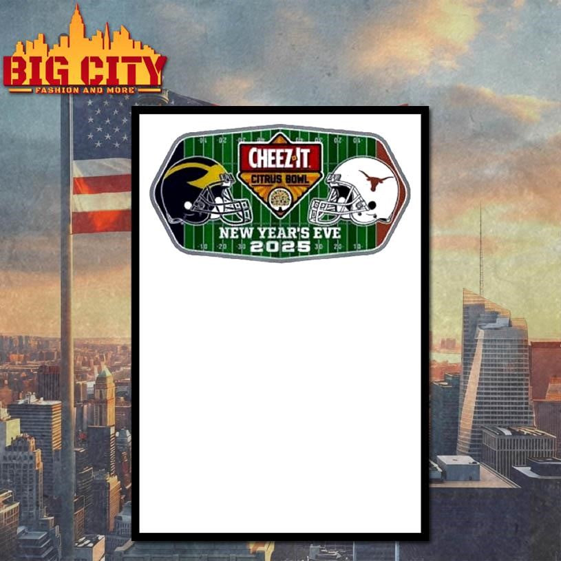 Michigan Wolverines vs Texas Longhorns New Year’s Eve 2025 Citrus Bowl 2-Team logo Shirt