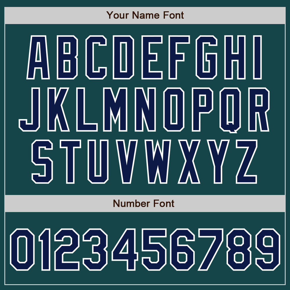 Custom Midnight Green Navy-Red Authentic Baseball Jersey