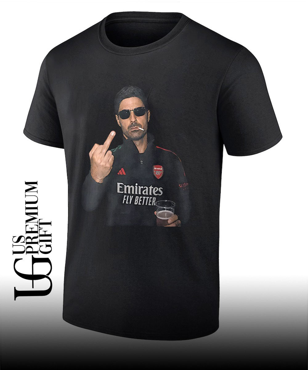 Mikel Arteta middle finger shirt