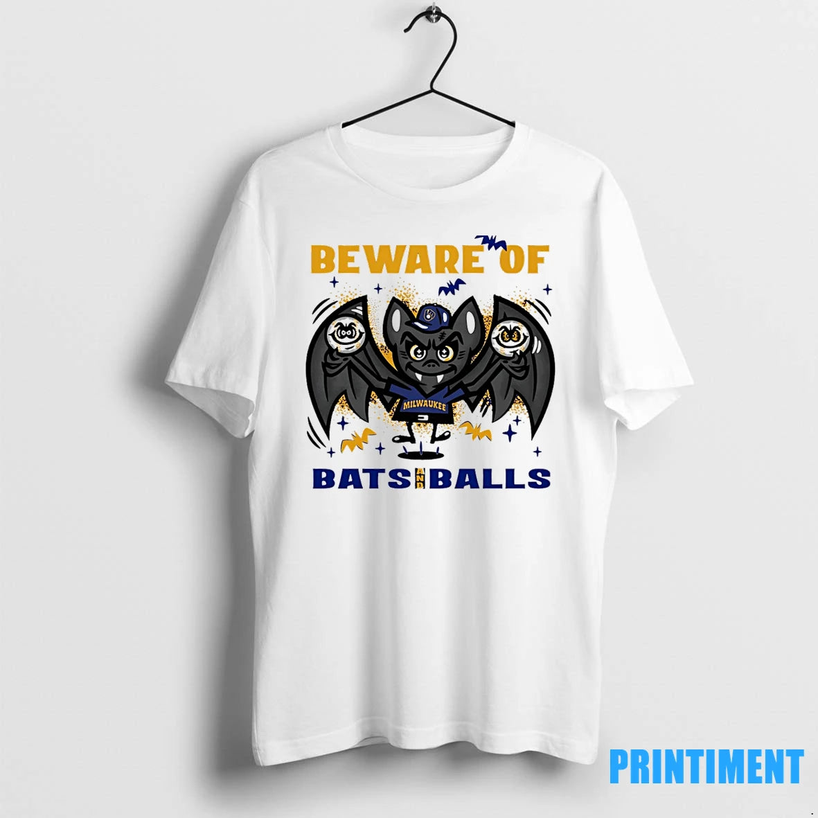 Milwaukee Brewers Beware Of Bats And Balls October Halloween Tshirts Sweater