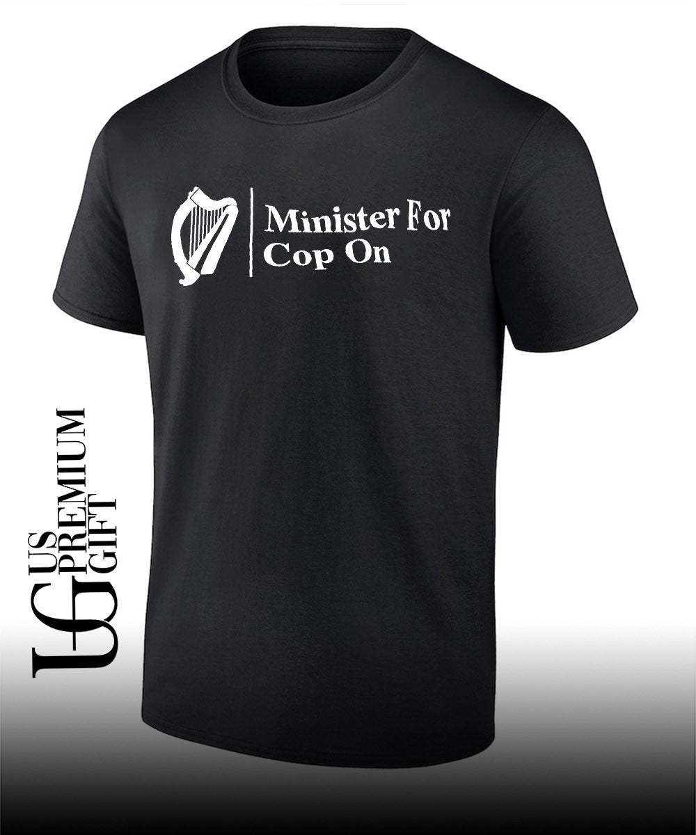 Minister for cop on T-shirt