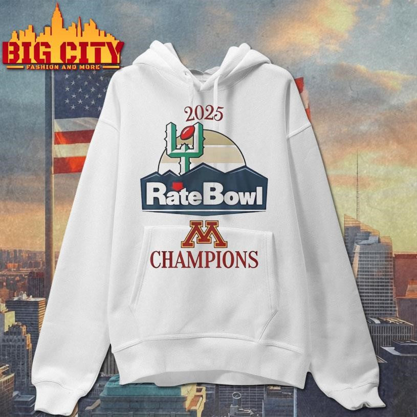 Minnesota Golden Gophers 2025 Rate Bowl Champions shirt