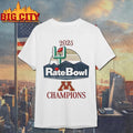Minnesota Golden Gophers 2025 Rate Bowl Champions shirt