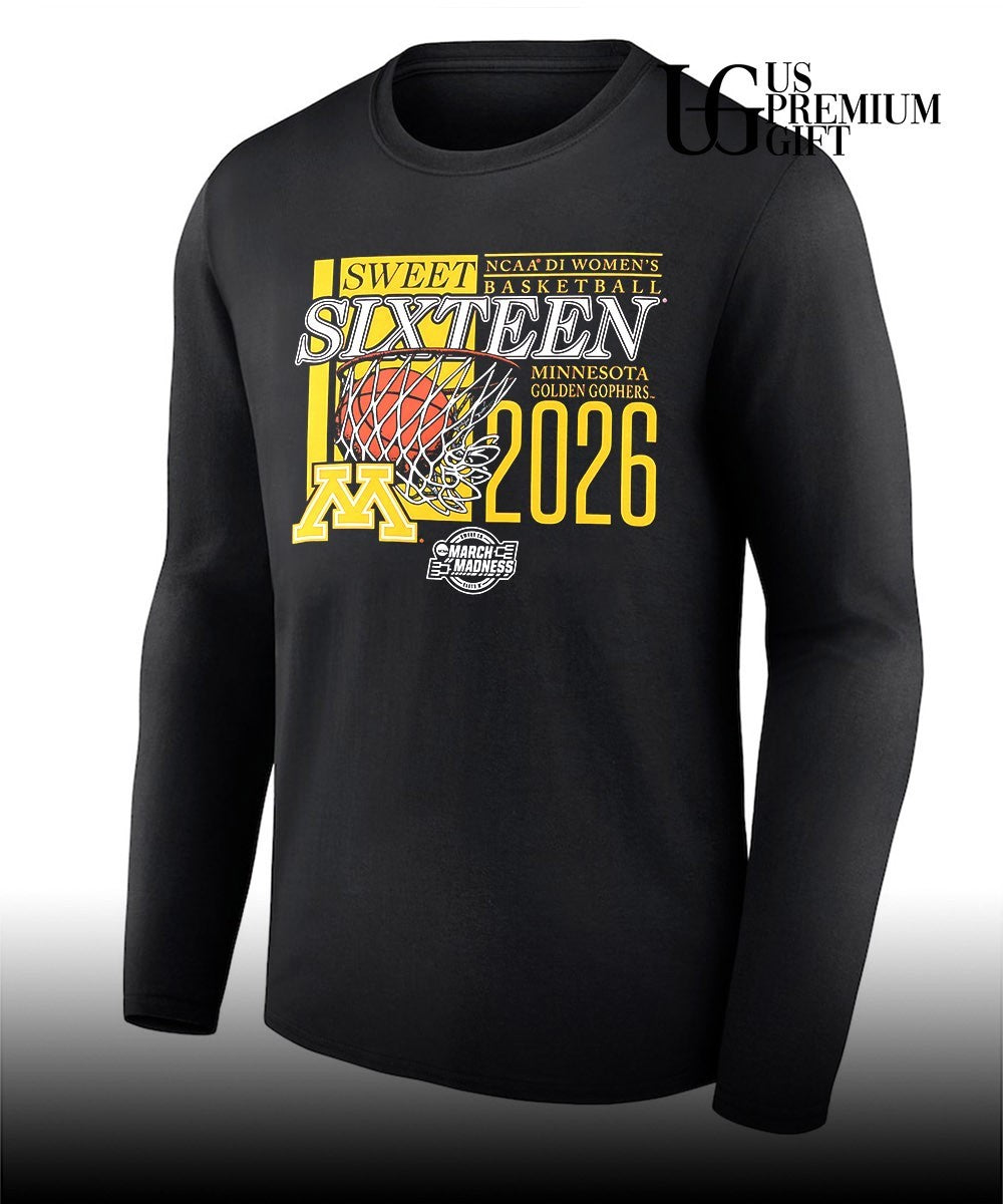 Minnesota Golden Gophers Sweet Sixteen NCAA 2026 Division 1 Women’s basketball March Madness shirt