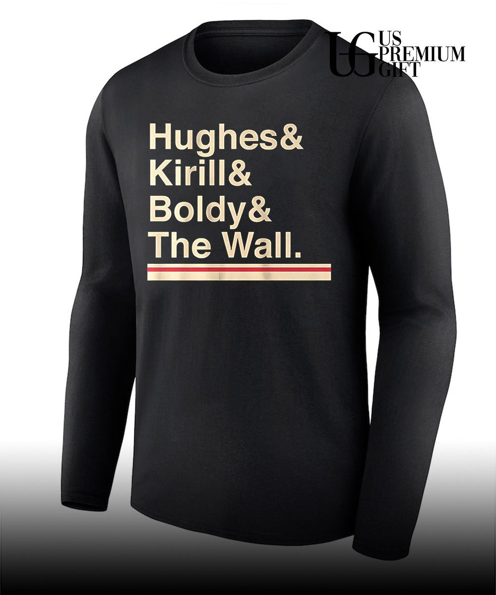 Minnesota Hockey Ampersand Hughes & Kirill & Boldy & The Wall hsirt