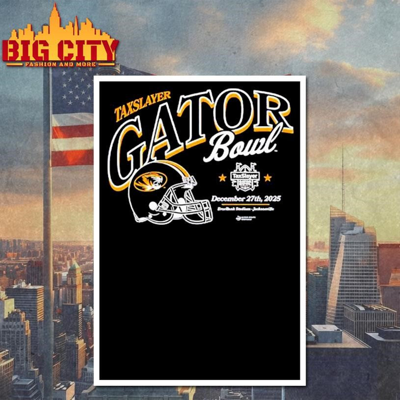 Missouri Tigers 2025 Taxslayer Gator Bowl helmet Shirt