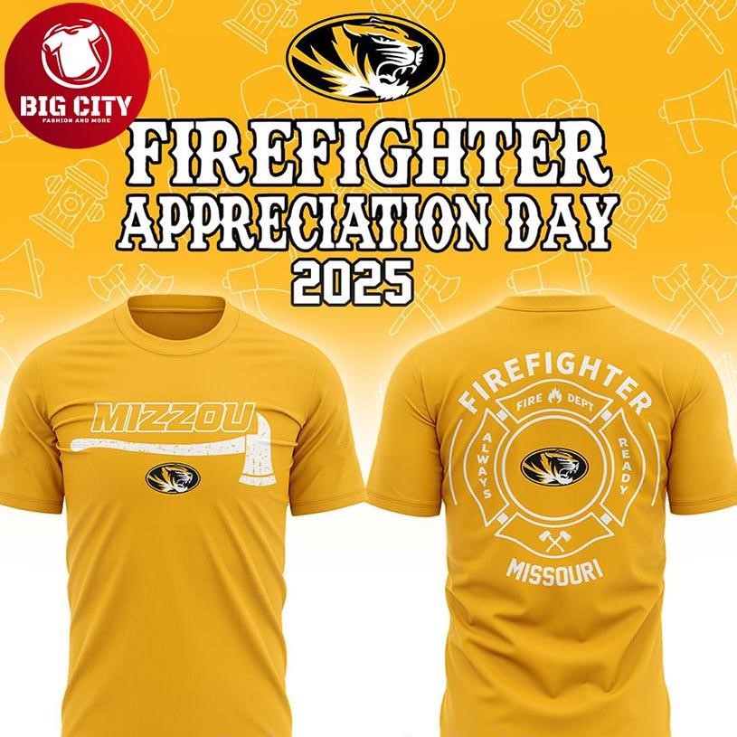 Missouri Tigers Firefighter Appreciation 2025 NCAA Gameday Two Sided Shirt
