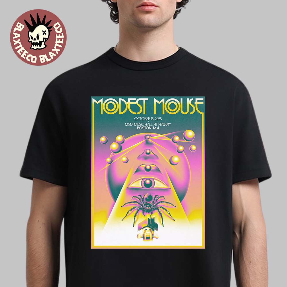 Modest Mouse Boston MA 2025 Gig Poster At MGM Music Hall At Fenway On October 15 2025 Unisex T-Shirt