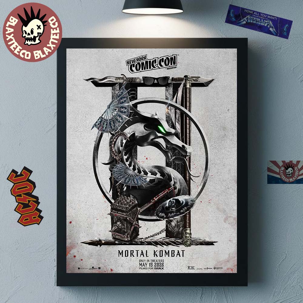 Mortal Kombat 2 Movie New York Comic Con 2026 Exclusive Poster Canvas For Home Decor