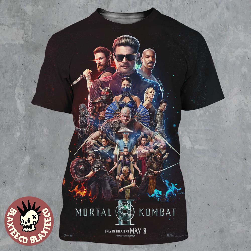 Mortal Kombat II Movie Official Poster Only In Theaters On May 8 2026 All Over Print Shirt