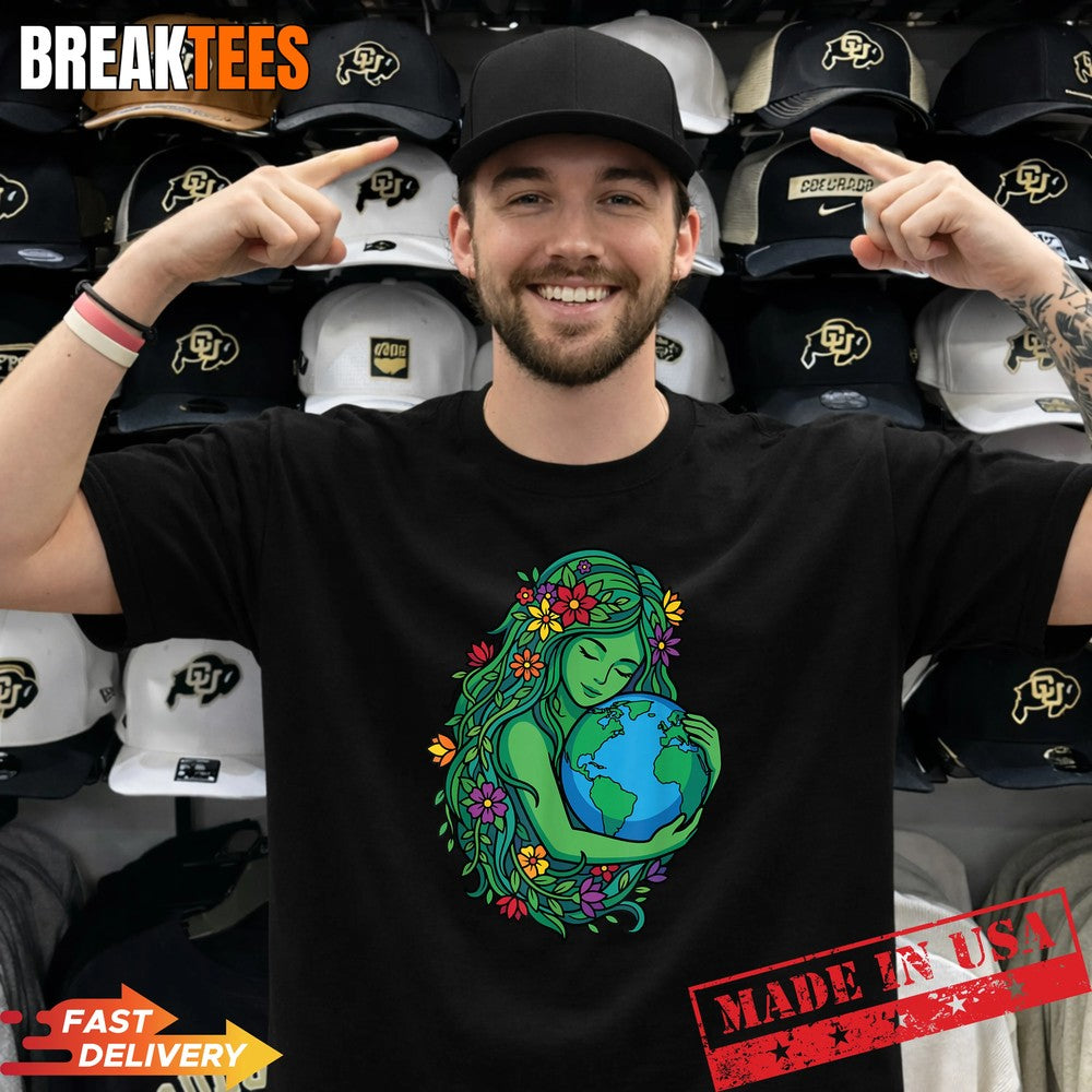 Mother Gaia Environmental Earth Day Plant Nature Lover Shirt