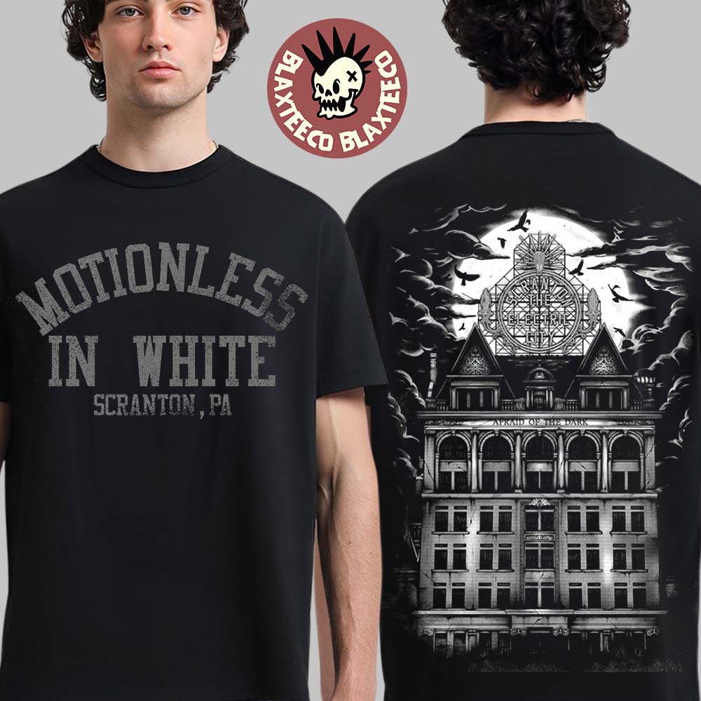 Motionless In White Decade Album Merch Afraid Of The Dark Poster T-Shirt