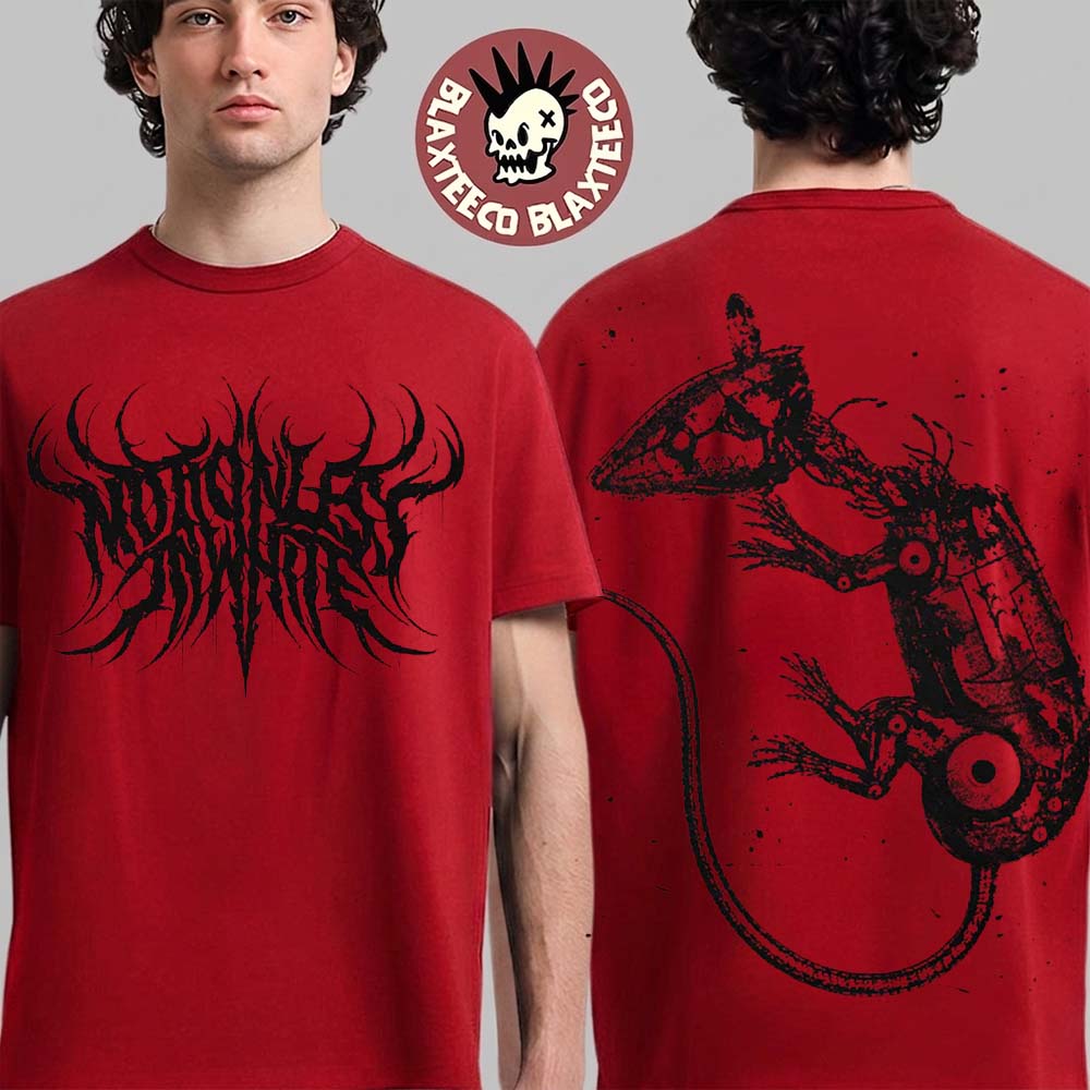 Motionless In White Decade Album Merch Cyber Rat Red T-Shirt