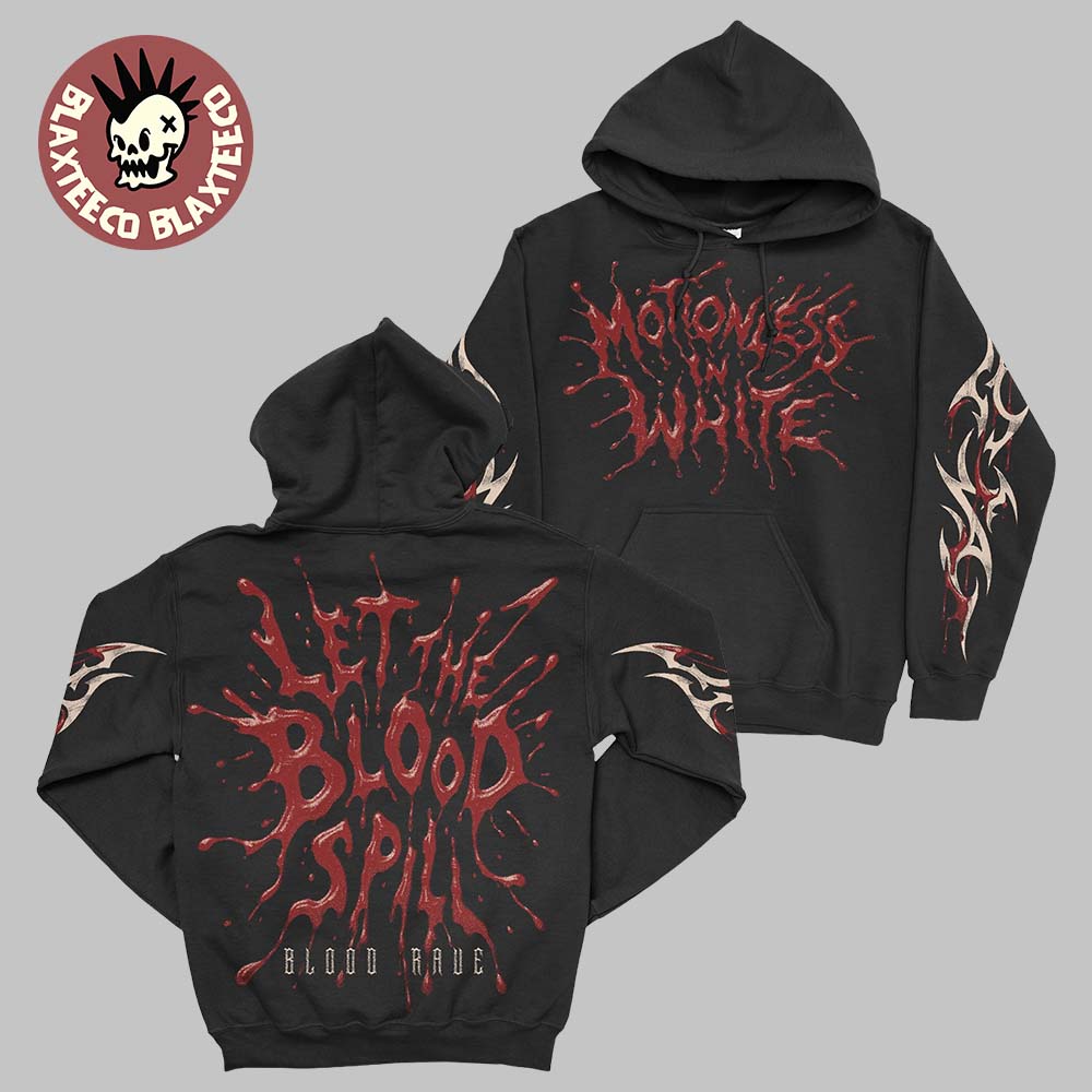 Motionless In White Decade Album Merch Let The Blood Spill Pullover Hoodie