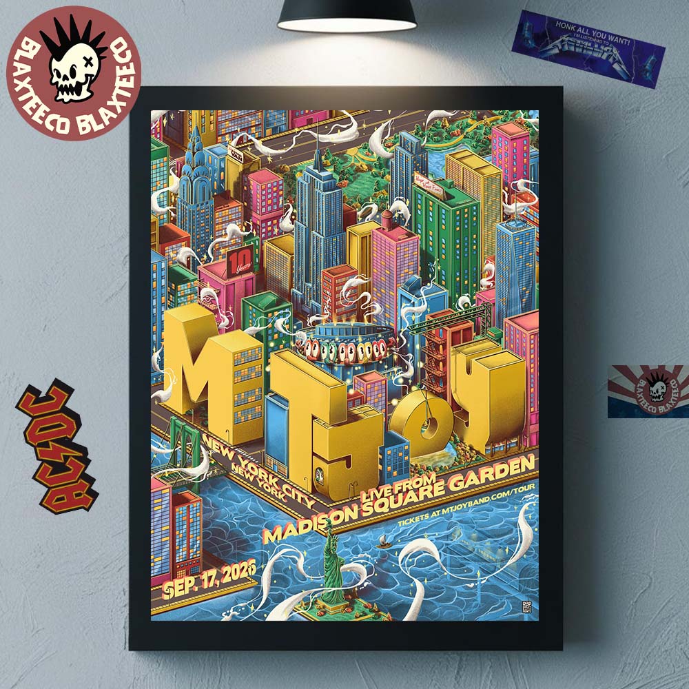 Mt Joy Live From Madison Square Garden In New York City On September 17 2026 Gig Poster Canvas For Home Decor