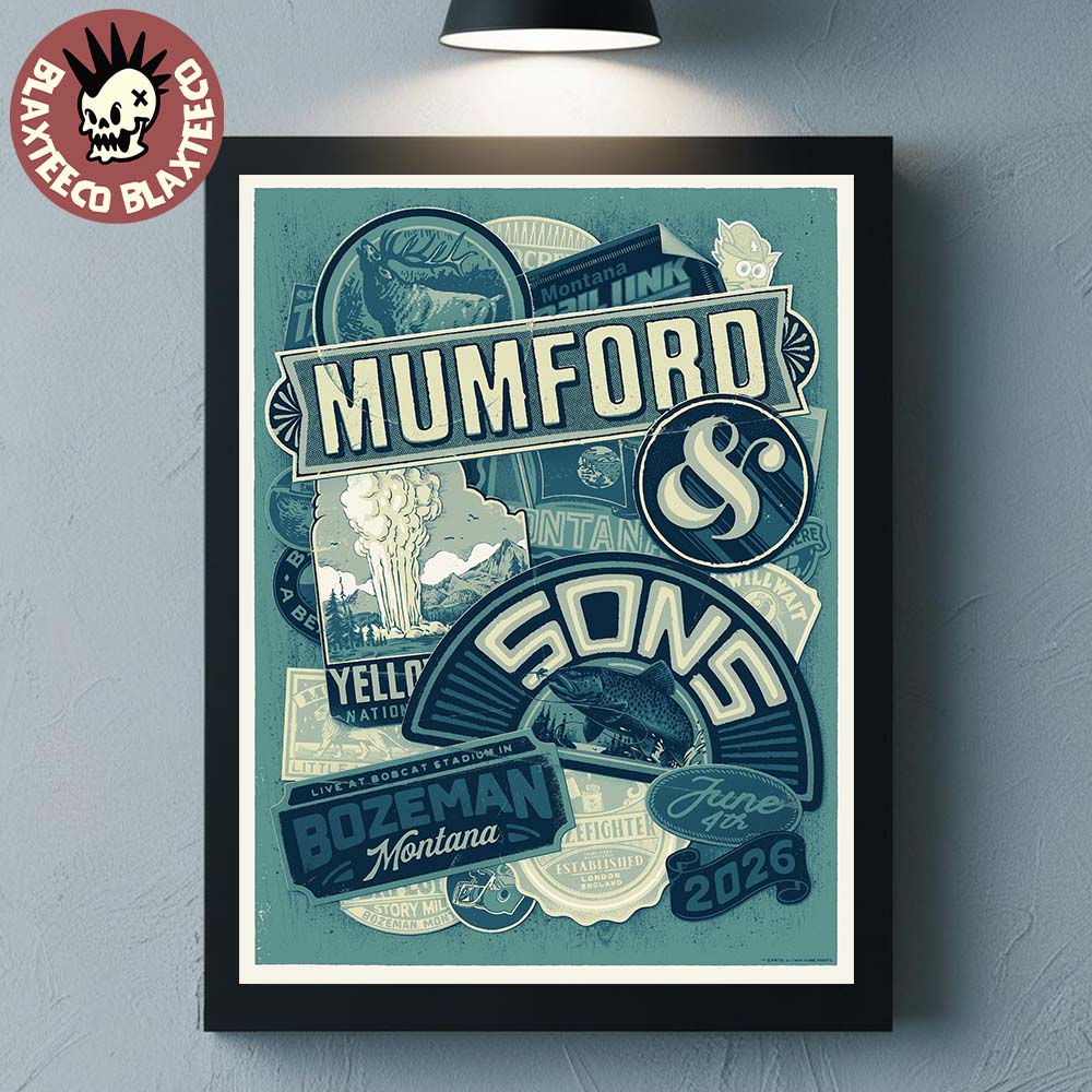 Mumford And Sons Bozeman Montana 2026 Venue Poster Live At Bobcat Stadium On June 4 2026 Home Decor Poster Canvas