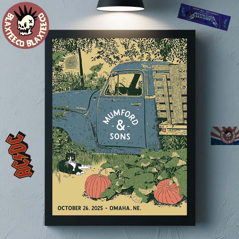 Mumford And Sons Omaha Nebraska 2025 Event Poster On October 26 2025 Home Decor Poster Canvas