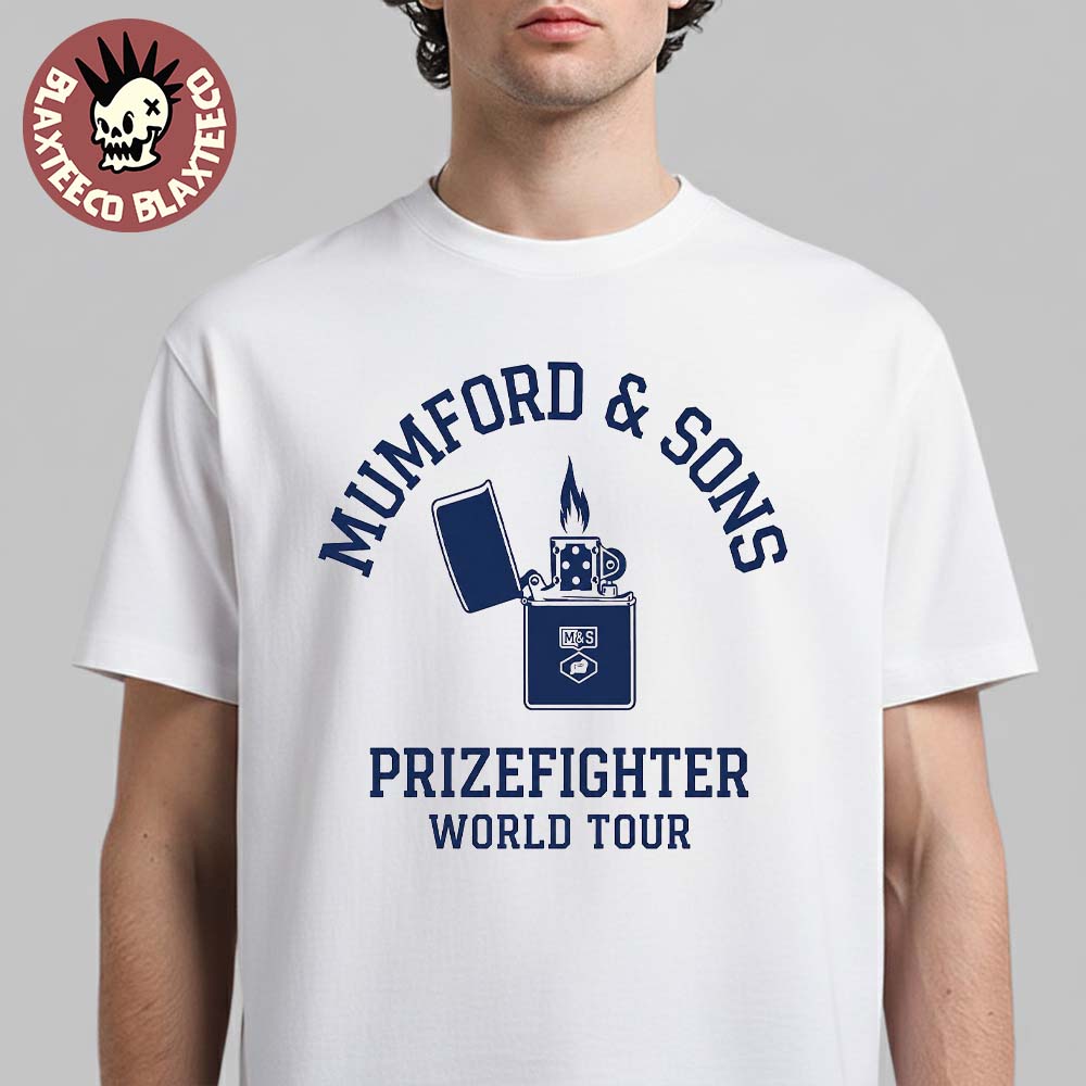 Mumford And Sons Prizefighter Tour 2026 North America Merch Logo T-Shirt