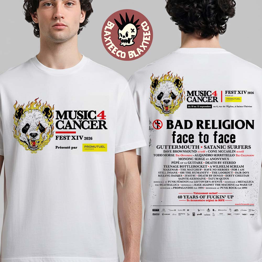 Music 4 Cancer 2026 Festival Full Lineup In Sainte-Thérèse Quebec Canada From 10 To 12 September 2026 T-Shirt
